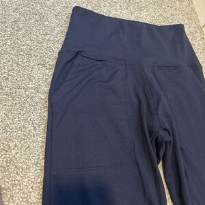 We Fleece Navy Blue High-Waist fleece lined Leggings